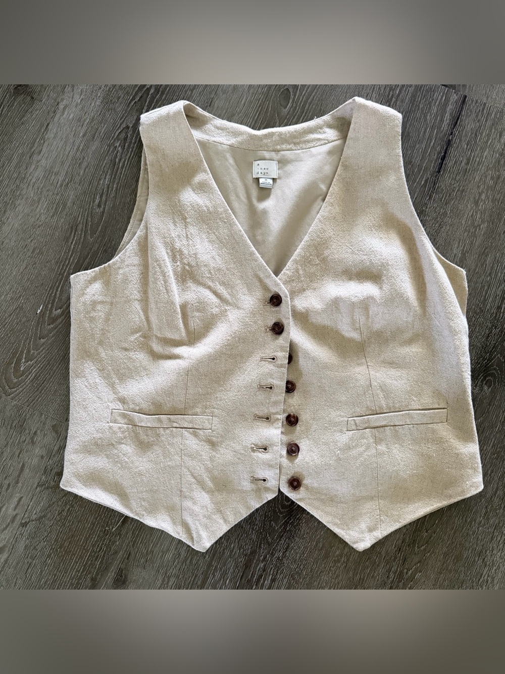A New Day Linen Vest size M